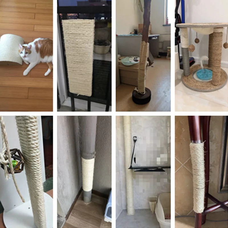 DIY Когтеточка для кошек из сизаля, веревка для кошачьего дерева и башни, сделай сам, стол, ножка, стул, ножки, веревка, материал для когтей