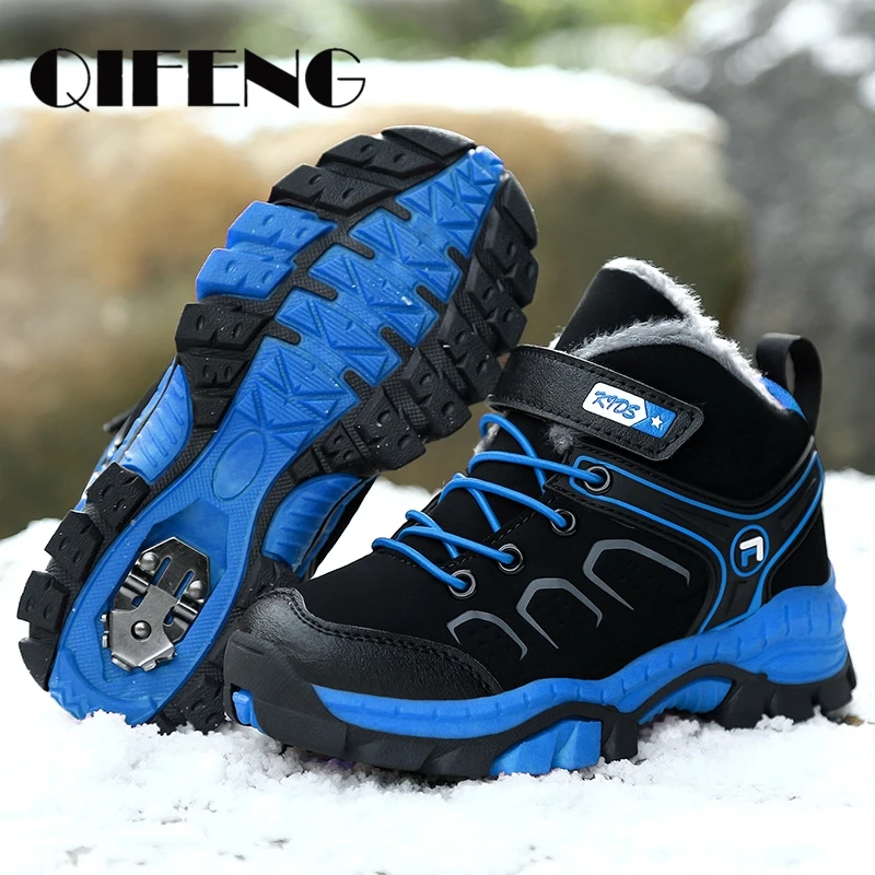 Sneakers Boys Snow-Shoes Walking-Boots Waterproof Winter Children Fur Brand Warm