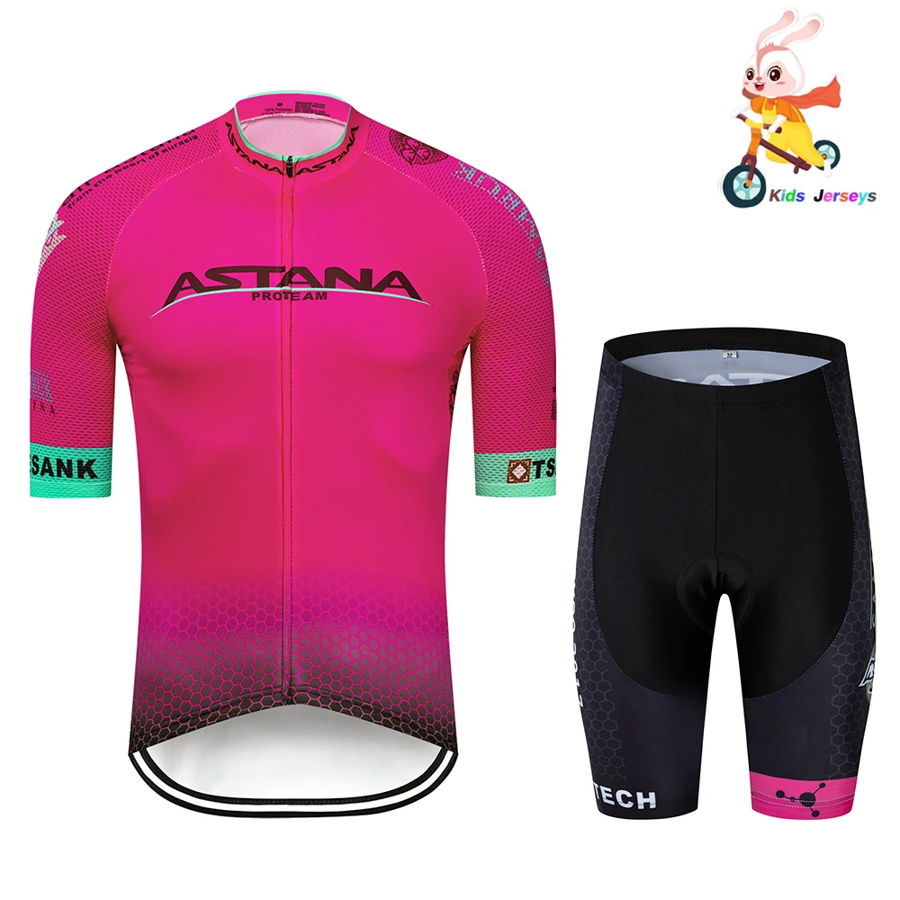 Детские Майки для велоспорта Астана Pro Team Ropa Ciclismo, летние майки с коротким рукавом, одежда для велоспорта для мальчиков, одежда для велосипеда
