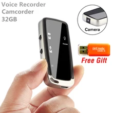 10 часов Лекция диктофон 32 ГБ 480p микро записывающая видеокамера набор звуковых аудиозаписывающие устройства видеокамера Поддержка TF