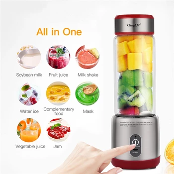 

450ML USB Blender Mixer Electric Juicer Machine Smoothie Blender Food Processor Blender Juice Cup Fruit Mixer With 6 Blades