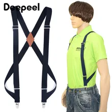 Deepeel 1 шт. 2,5*125 см эластичное полотно из полиэфира Регулируемый 2 зажима на подтяжках унисекс X Тип костюм декоративные ремни SP064