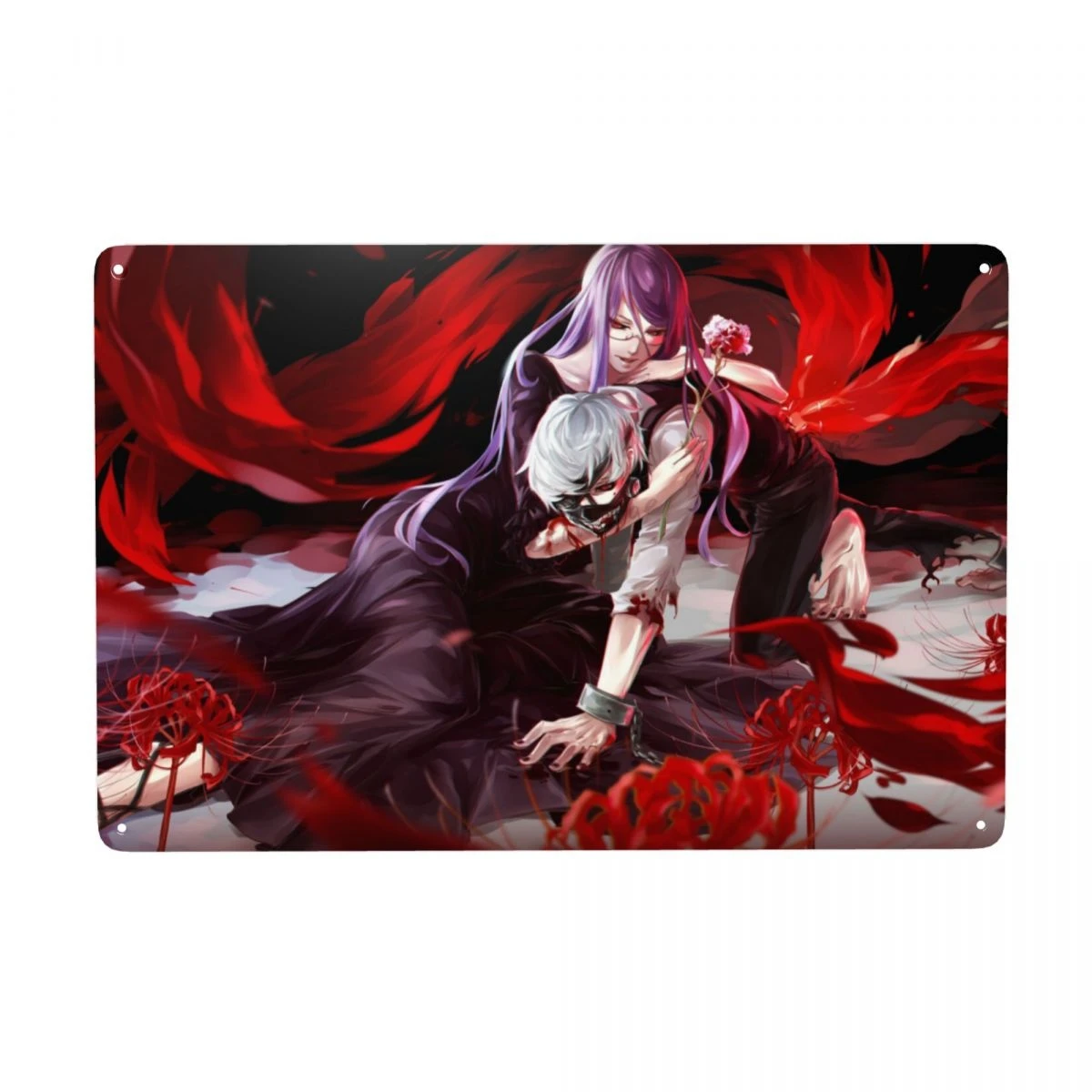 Red Spider Lily Metal Tin Signs Tokyo Ghoul Ken Kaneki Fantasy Manga Iron Painting Home Bar Room Decor Wall Art Vintage Modern Plaques Signs Aliexpress