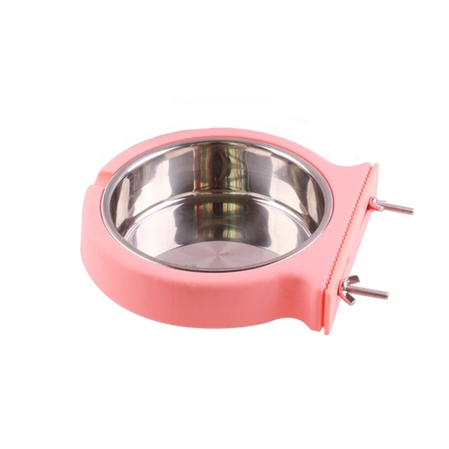Quality Pet Bowl Hanging Stainless Steel Resin Dog Bowl Food Utensils Cat Bowl Feeder Fixed Hanging Bowl Drinking Bowl Dog