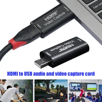 

Audio Video Capture Cards 1080P USB2.0 HDMI to USB Recorder for Gaming Meeting Recording DJA88