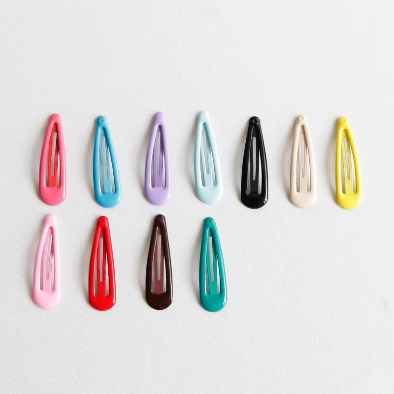 

2019 girl broken hair soft hair card 5pcs water drops baby hairpin clip hair drops candy Liu seaside clip