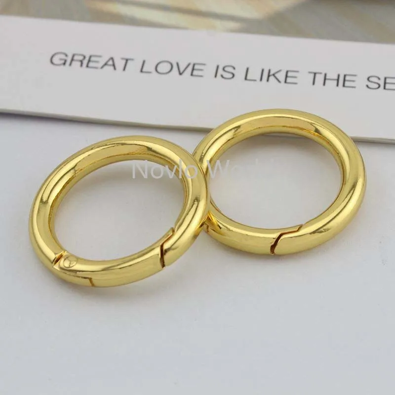 4 pieces test, Inner width 25 mm 1" metal O ring spring coil bag handle buckles women handbag lock hang buckles diy accessories