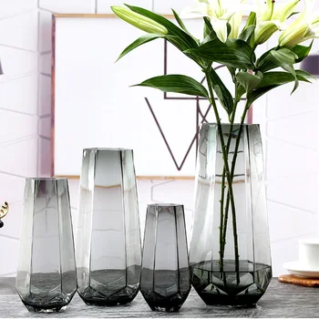

Modern Simplicity Artificial Flowers for Wedding Vases for Flowers Arrangement Transparent Glass Vase Home Room Tabletop Decor