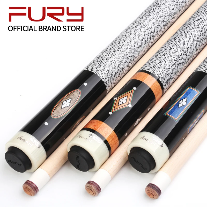 

Fury billiard pool cue sticks north American maple shaft radial pin joint Technology decal design butt billar kit New arrival