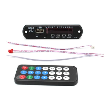 

12V MP3 WMA Decoder Board Audio Module With Remote Control 3.5mm AUX Bluetooth USB Radio for Car DU55