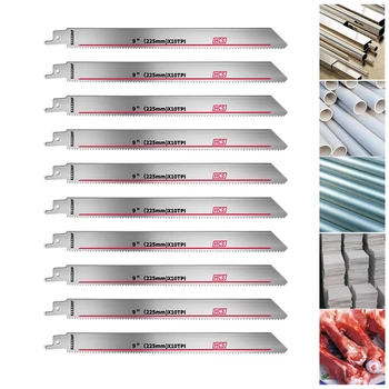 

10PCS Reciprocating Saw Blade Saber Saw Blade Jig Saw 225mm PVC Fast And Stable Cutting Multi-functional