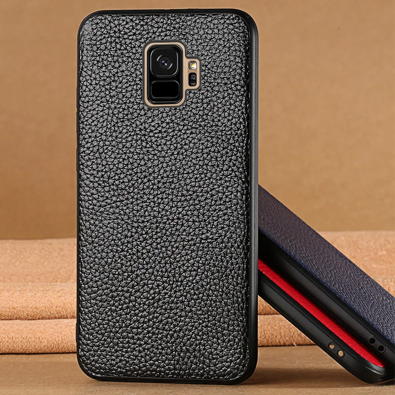 

Phone Cases For Samsung Galaxy S6 S7 S8 S9 S10 Plus Litchi Texture Case For Note 8 9 A5 A7 A8 2018 J3 J5 J7 2017 case