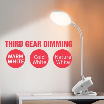 

LED Desk Lamp Foldable 3 Colors Dimming Touch Table Light USB 5V Smart Night Light LED Portable Battery Rechargeable 1200mAh