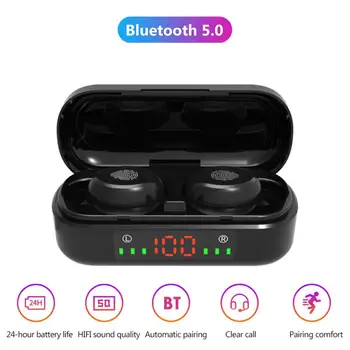 

V8 TWS Power Display Waterproof Bluetooth 5.0 Wireless Earphones Sports Earbuds