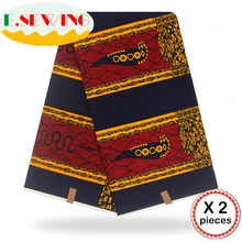 Анкара африканская восковая печатная ткань 12 ярдов Хлопок Воск Гана воск нигерийский стиль для шитья африканские платья одежда 111830