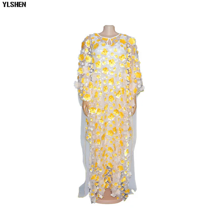 Super Size New African Women's Dashiki Fashion Loose Embroidery Long Dress African Dress For Women African Clothes 08