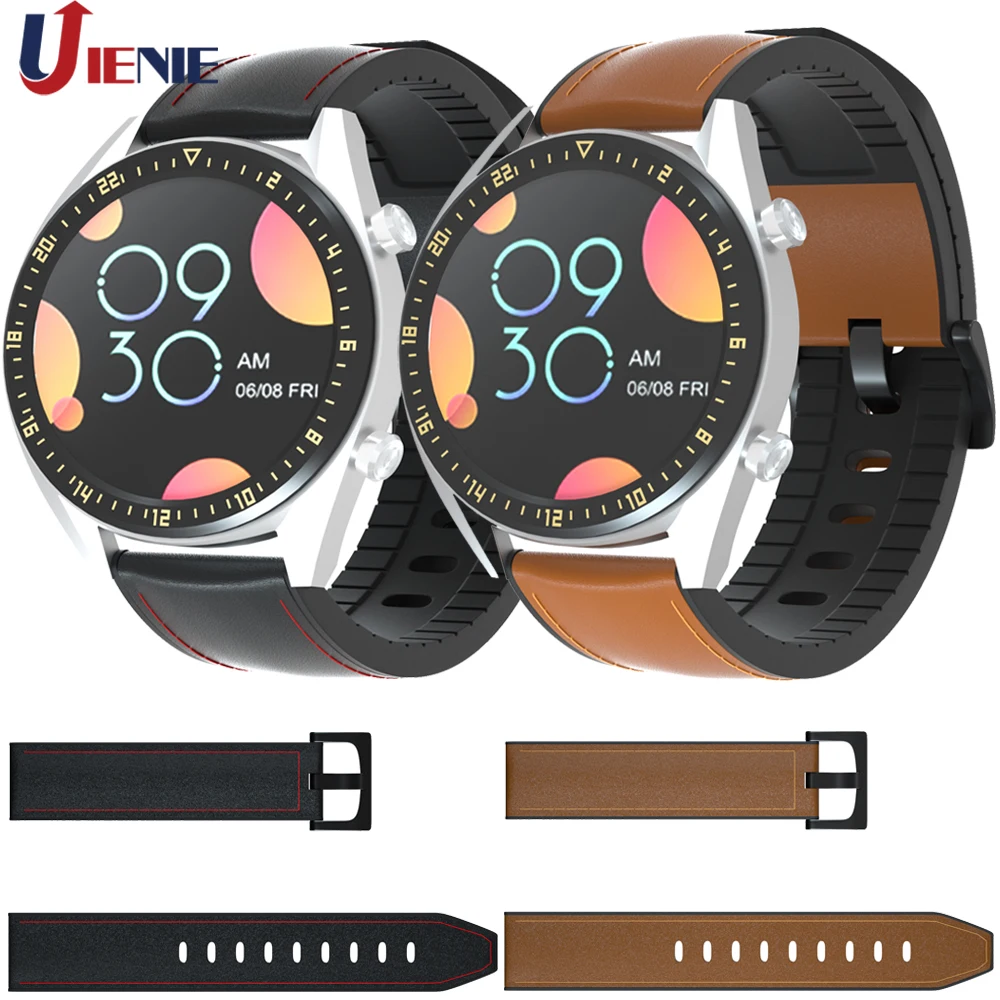 Ремешок кожаный для Huawei Watch GT /GT2/Active браслет смарт часов Honor Magic Correa 22
