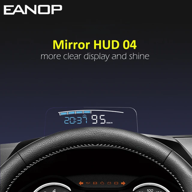 Mirror Hud Head Up Display Clear Font Auto Hud Obd2 Car Speed