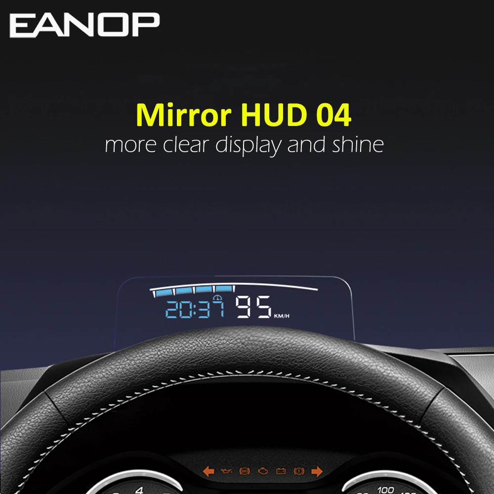 Eanop Hud Mirror 04 Car Head Up Display Obd2 Windshield Speed Projector Security Alarm Water Temperature Overspeed Rpm Voltage Head Up Display Aliexpress
