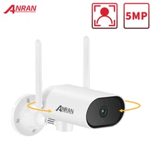 Anran 5mp sem fio pan tilt câmera de detecção humana rastreamento câmera de vigilância câmera de segurança wi fi ao ar livre