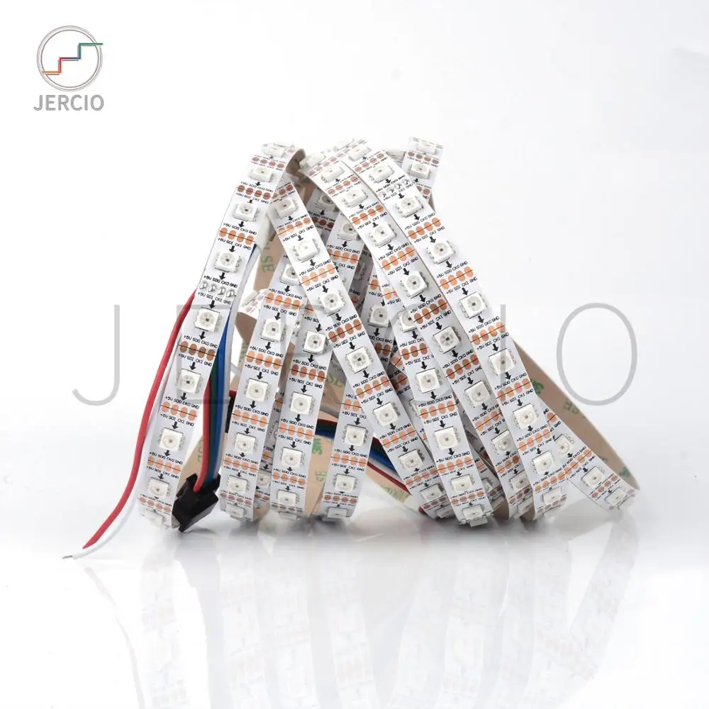

JERCIO 9822 APA102C 5050 IC led strip light tape 30/60/144 pixel/ leds/m,double line transfer high rate digital flexible DC5V