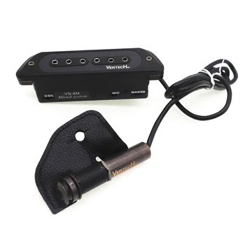 

Active Guitar Pickup Transducer Humbucker Microphone Dual Pick-up Blend System with 6.35mm Endpin Jack for Acoustic Folk Guitar