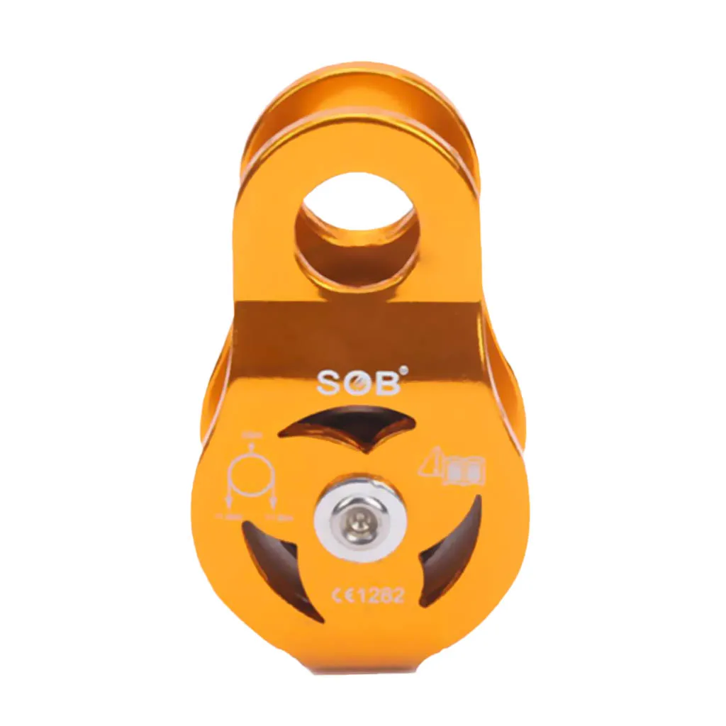 Lightweight 23KN Fixed Single Pulley Fits 8-13mm Rope for Mountaineering Arborist Climbing Outdoor Rappelling Rescue Accessories