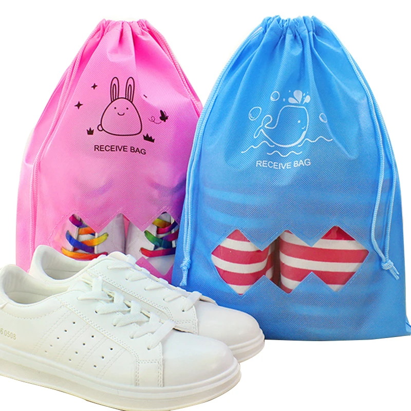 

Travel Shoe Storage Bag Foldable Portable Beam Drawstring Shoe Storage Bag Thick Travel Pouch Travel Sundries Pouch Dust-proof