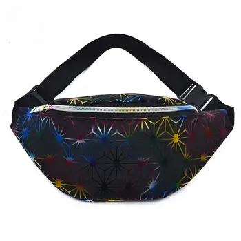 

New Women's Bag Geometric Pattern Waist Bag Laser Fashion Shoulder Diagonal Chest Bag Waist Bag