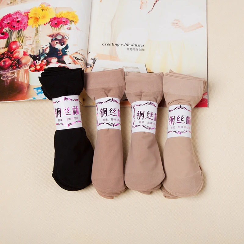 

10 Pairs of Summer and Autumn Ladies Velvet Short Stockings Stretch Ultra-thin Crystal Transparent Silk Stockings Women 0688