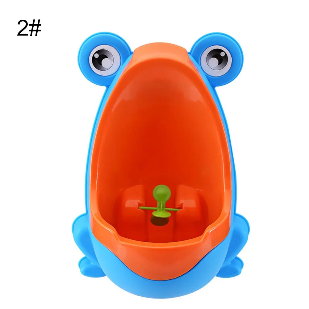 Мультфильм лягушка ванная комната Дети Малыш горшок Туалет Обучение Писсуар для мальчиков - Цвет: Blue Orange