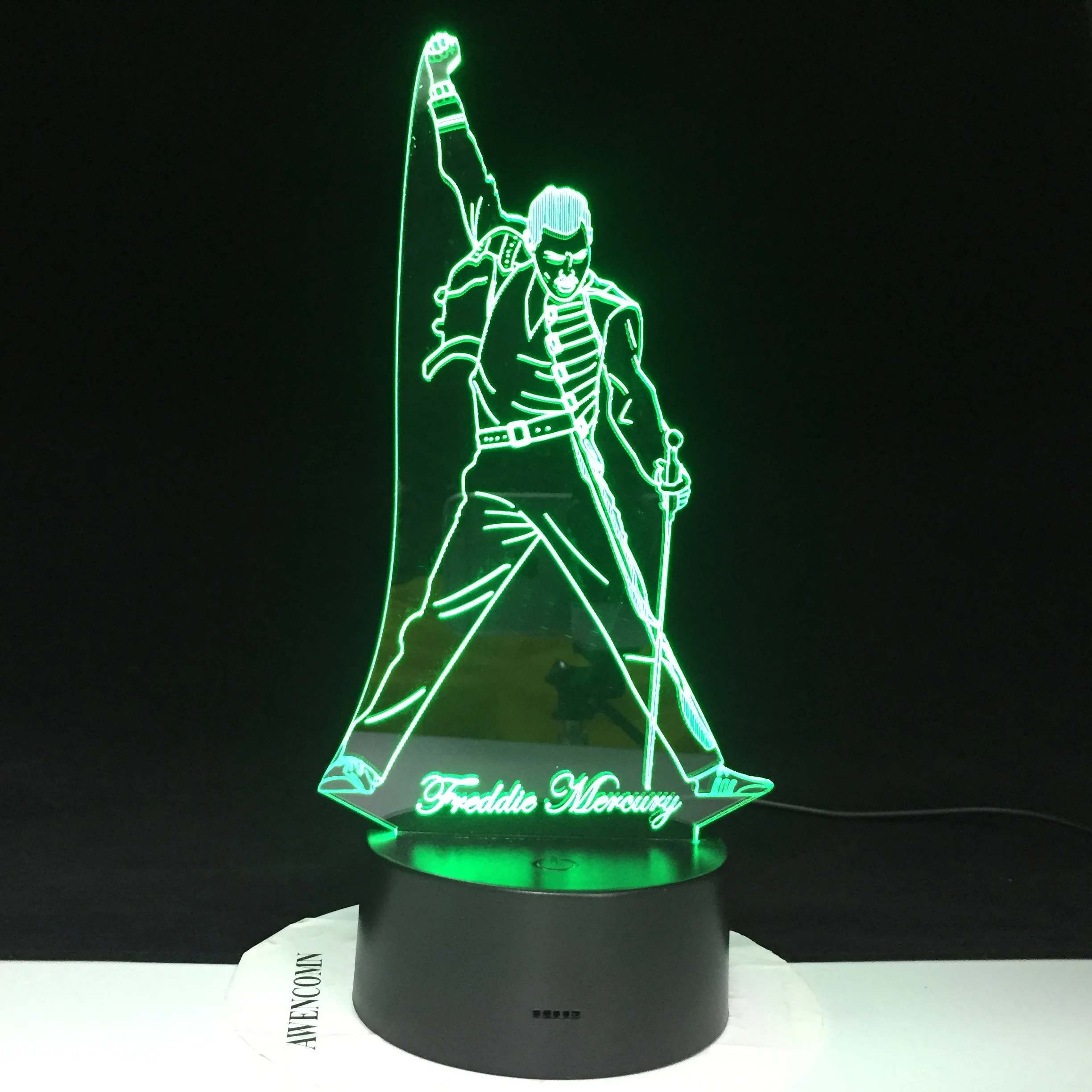 3D светодиодный ночник лампа британский певец бесплатная доставка Меркурий