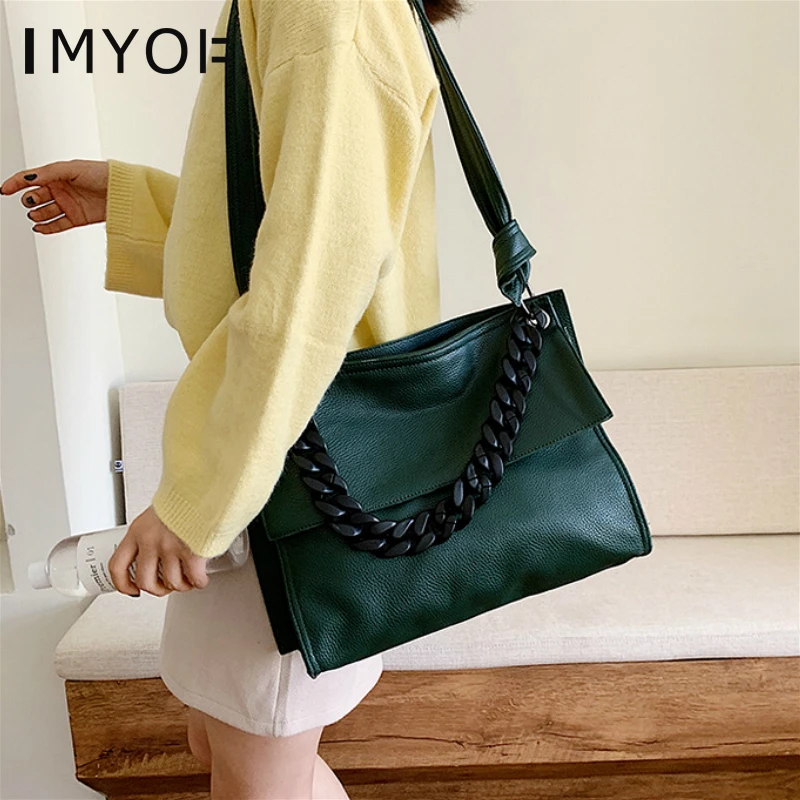 

Luxury Designer Women PU Leather Handbag Large Capacity Chain Handle Ladies Shoulder Crossbody Bags Fashion Female Casual Tote