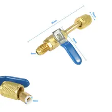 3 шт./компл. запорный клапан 1/4 SAE разъем адаптера инструмент для A/C зарядный шланг для вентиляции и кондиционирования