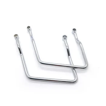 

Equipment Bag Brackets 2pcs Motorcycle Saddle Support Set For Honda Kawasaki Chrome-plated
