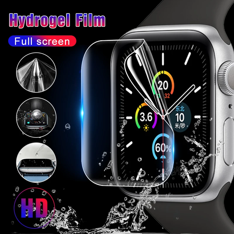 9D мягкая Гидрогелевая пленка для Apple Watch 5 44 мм 40 мм Защитная пленка с полным покрытием для iWatch 5 серия высокая прозрачная защитная пленка