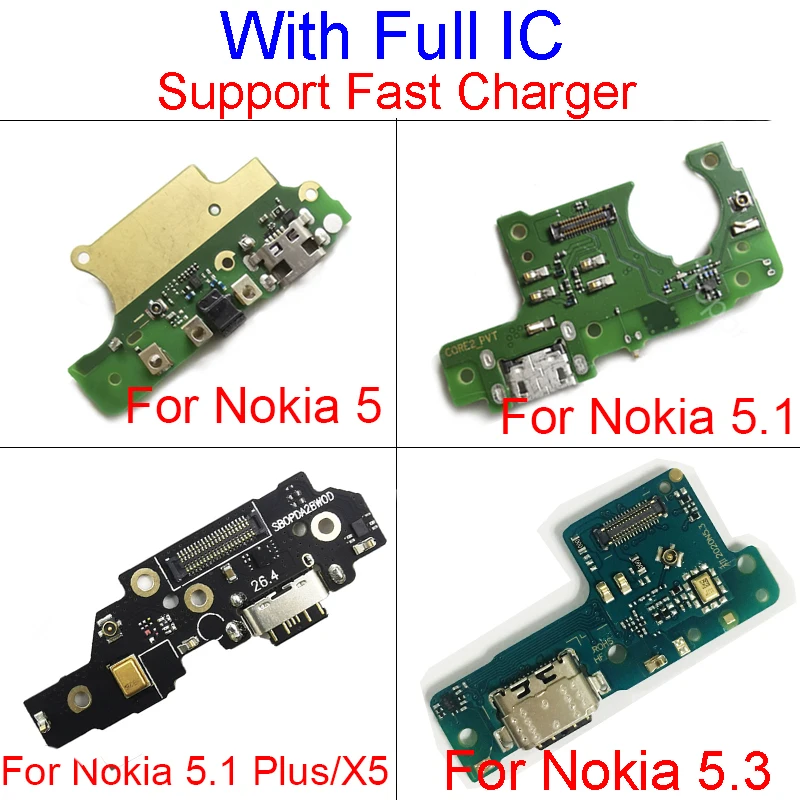 Плата зарядного устройства для микрофона и Usb Nokia 5 1 Plus X5 3 разъем док станции
