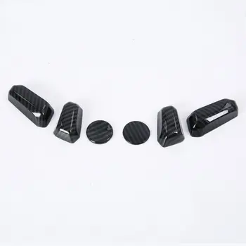 

For LEXUS ES 2018 2019 6PCS Carbon Fiber ABS Chrome Car Seat Adjustment Knob Button Switch Cover Trim Moldings Car Styling