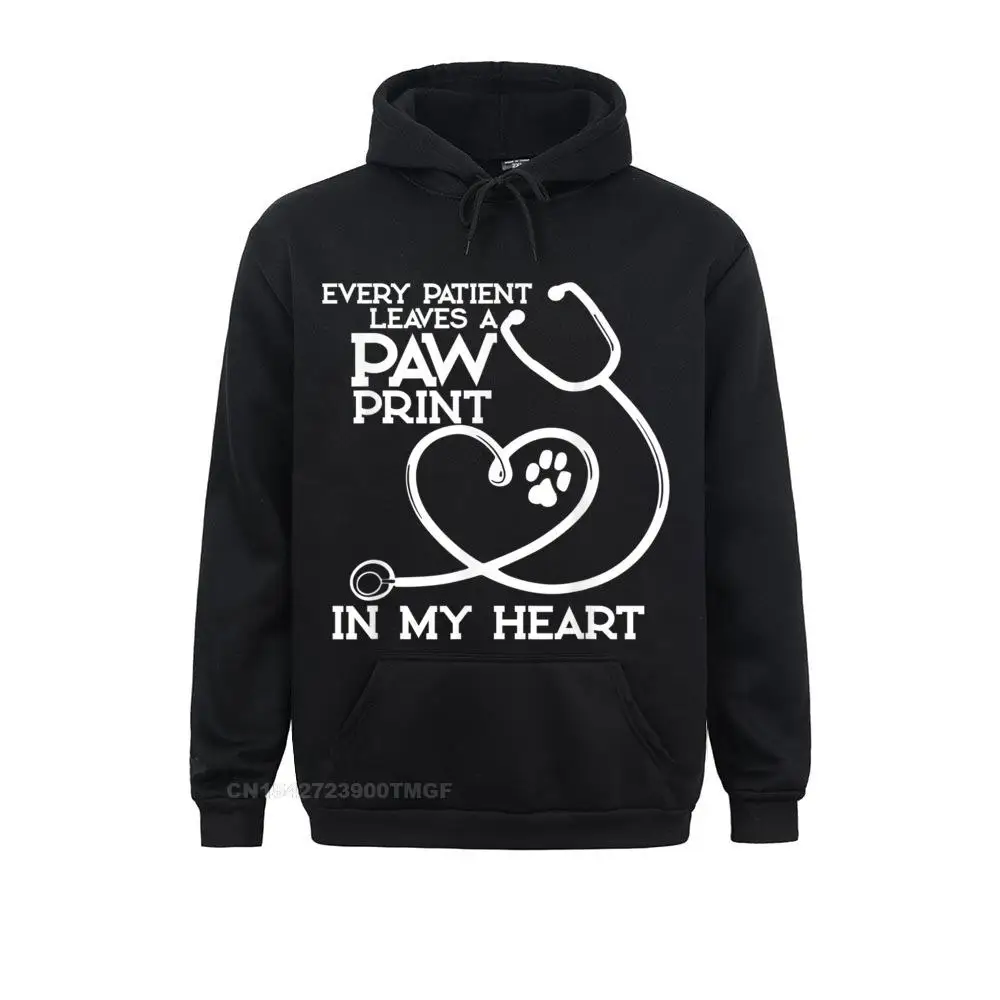 Veterinarian Vet Gift Paw Print in my Heart Funny Shirt__B13956 Hip hop Sweatshirts for Men Lovers Day Hoodies Hoods Long Sleeve Fitted  Veterinarian Vet Gift Paw Print in my Heart Funny Shirt__B13956black