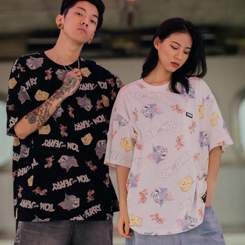 Vegorrsファッションブランド漫画の猫とマウスフルプリント半袖tシャツの男性のファッションbfカップル半袖tシャツ T Shirts Aliexpress