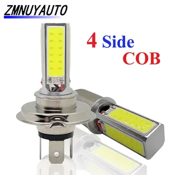 

2PCS Motorcycle LED H4 BA20D P15D Headlight Blubs COB Chip Moto Light Scooter ATV Accessoire Motobike LED Head Lamp