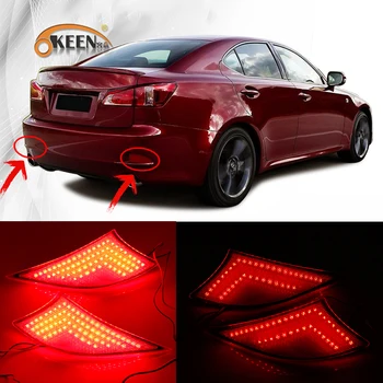

2Pcs For Lexus IS 2013 LED Red Rear Bumper Reflector Lights Brake Parking Light Auto Tail Night Running Warning Lamp