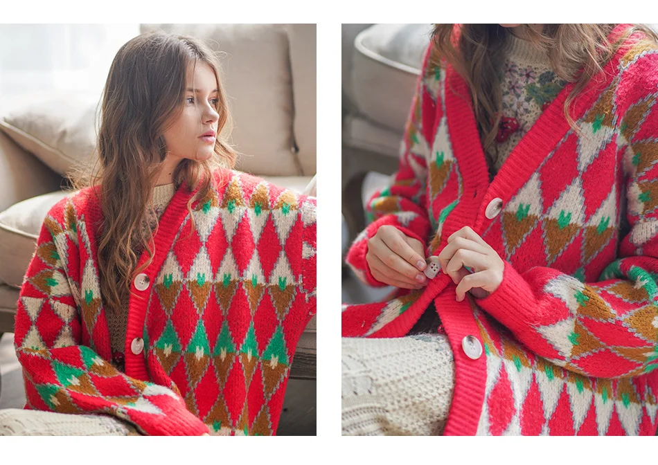 Sueter mujer invierno женский осенне-зимний толстый теплый негабаритный длинный кардиган шерстяной вязаный Рождественский свитер свободный ropa