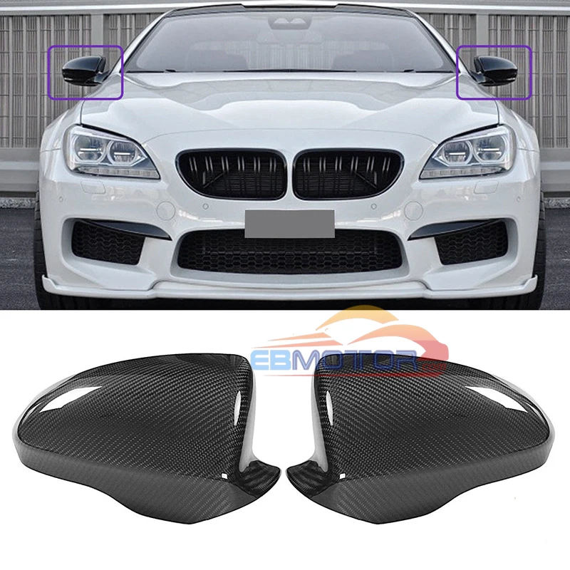 

Real Carbon Fiber Add-On Side Mirror Covers Cap 1pair For BMW F06 F12 F13 M6 12UP B435