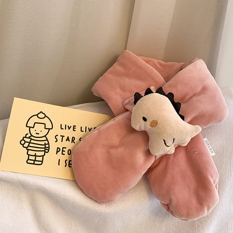 New Baby Cute Cartoon Dinosaur Scarf Children Autumn Winter Warm Toddler Boys Girls Newborn Scarves Kids Infant Soft Neck Warmer