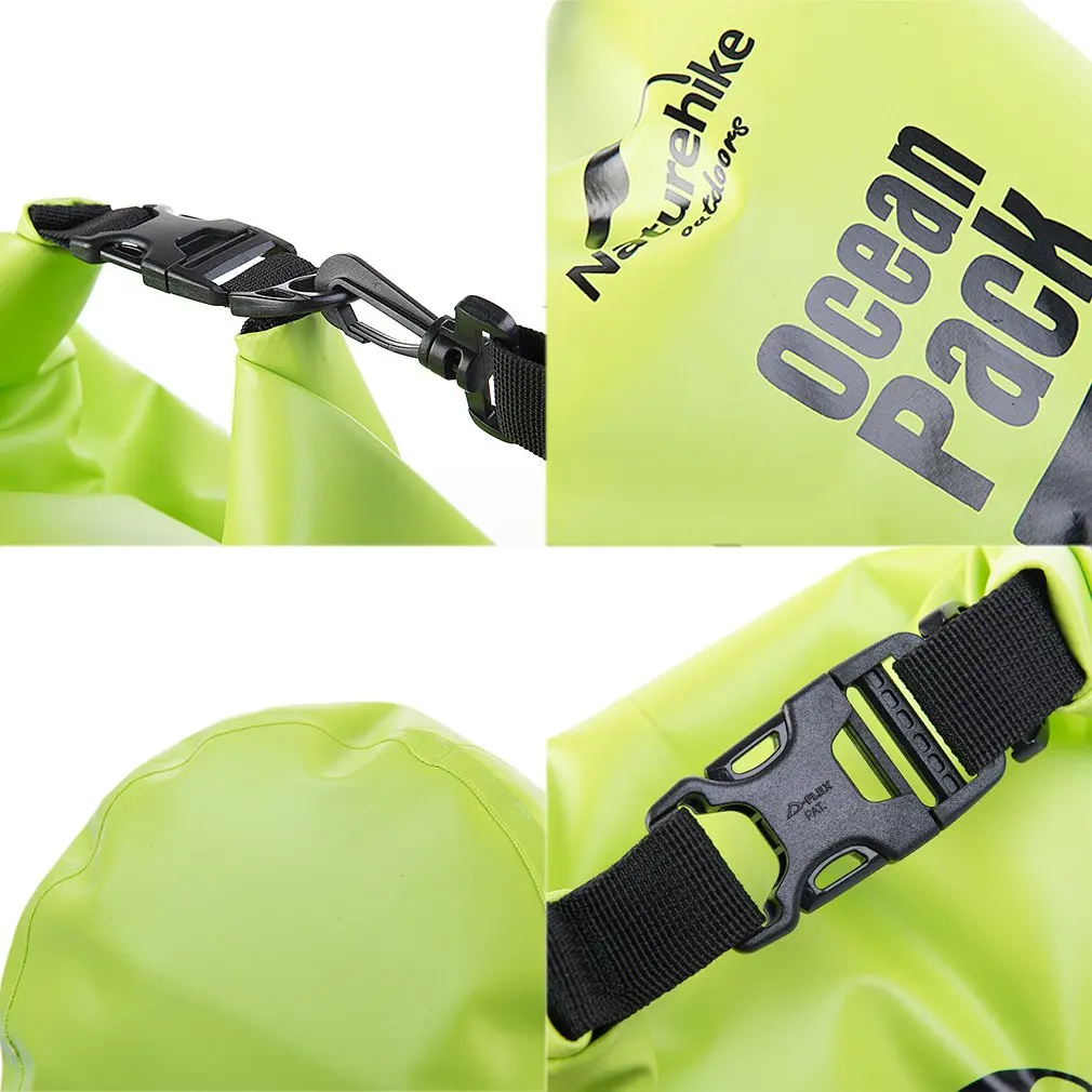 Naturehike 5L/10L/20L Сверхлегкий 500D океан Открытый водонепроницаемый рафтинг мешок сухой мешок для Дрейфующих плавание кемпинг