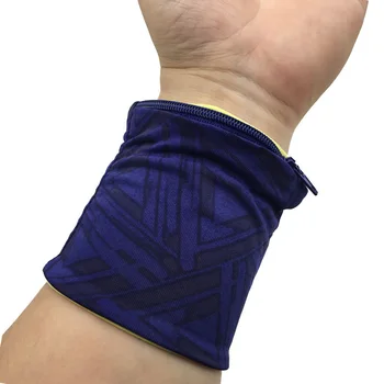 Elastische Rits Ontwerp Polssteun Tas Wrap Bandjes Fitness Fietsen Sport Polsband Volleybal Badminton Zweetband Fitness