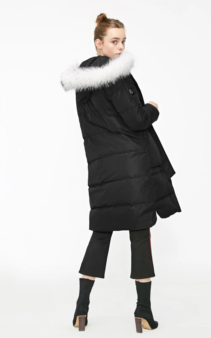 Vero Moda зимний енотовый воротник с капюшоном съемный длинный пуховик | 318312504