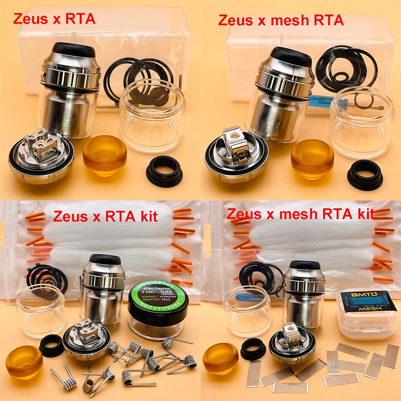 DSXvape-atomizador zeus x rta zeus x mesh rta, 3,5 ml/4,5 ml, 25mm, doble bobina Ni80 con cubierta de malla, tanque reconstruible, vaporizador - Imagen 5