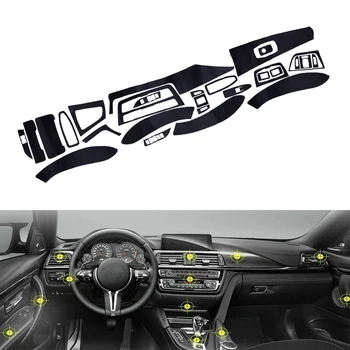 

beler Carbon Fiber Pattern Vinyl 3D Interior Decor Sticker fit for BMW 3 Series F30 F31 M3